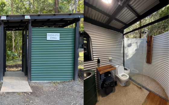 brand new ensuite amenities at thunderbird park campsite with private shower and toilet 2